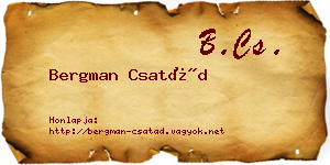 Bergman Csatád névjegykártya